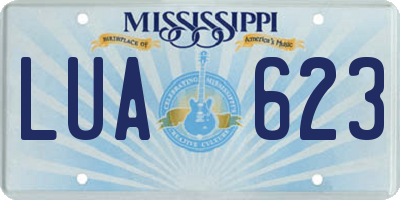 MS license plate LUA623