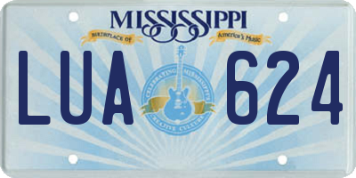 MS license plate LUA624