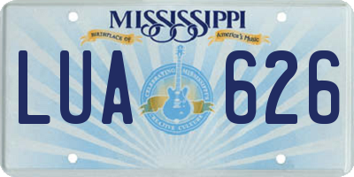 MS license plate LUA626