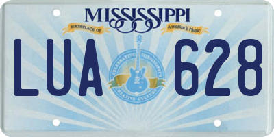 MS license plate LUA628