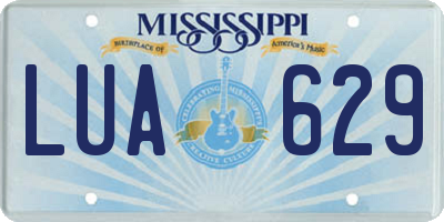 MS license plate LUA629