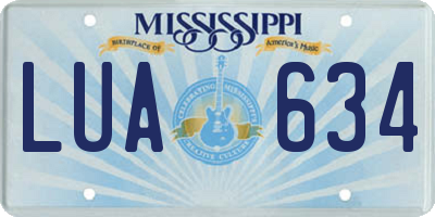 MS license plate LUA634