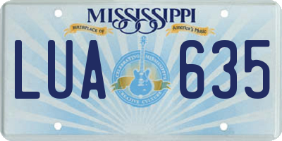 MS license plate LUA635