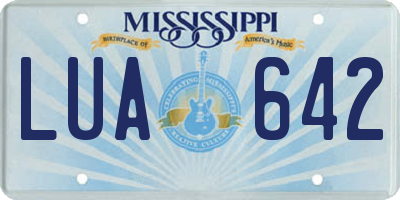 MS license plate LUA642