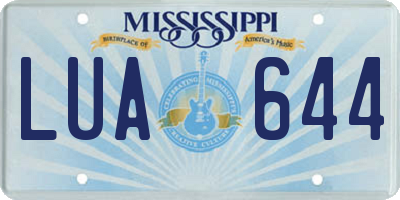 MS license plate LUA644