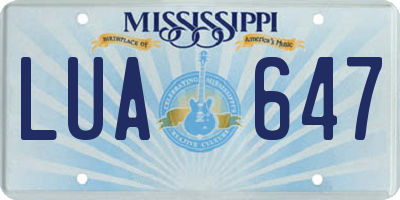 MS license plate LUA647