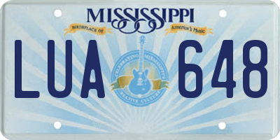 MS license plate LUA648