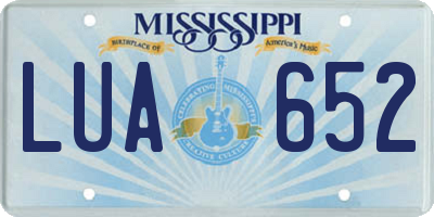 MS license plate LUA652