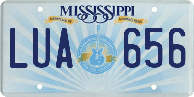 MS license plate LUA656