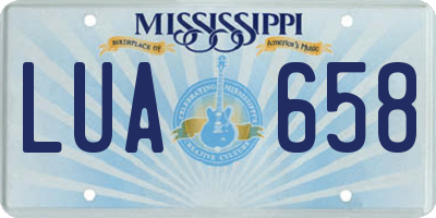 MS license plate LUA658