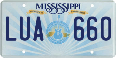 MS license plate LUA660