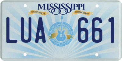 MS license plate LUA661