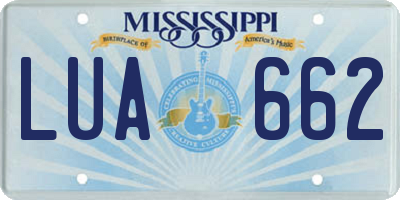 MS license plate LUA662