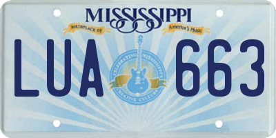 MS license plate LUA663