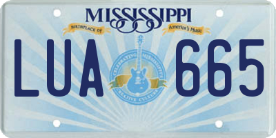 MS license plate LUA665