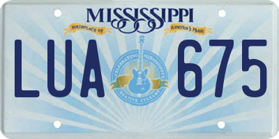 MS license plate LUA675