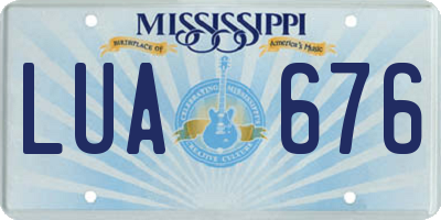 MS license plate LUA676
