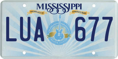 MS license plate LUA677