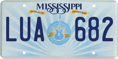 MS license plate LUA682