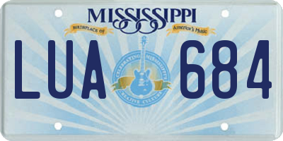 MS license plate LUA684