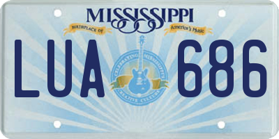 MS license plate LUA686