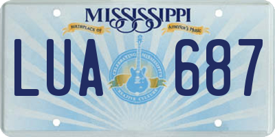 MS license plate LUA687