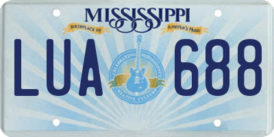 MS license plate LUA688