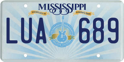 MS license plate LUA689