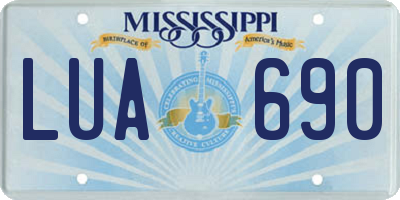 MS license plate LUA690