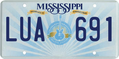 MS license plate LUA691