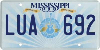 MS license plate LUA692