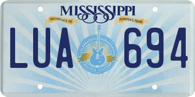 MS license plate LUA694