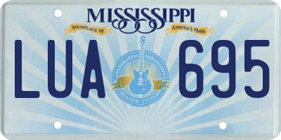 MS license plate LUA695