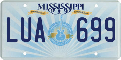 MS license plate LUA699