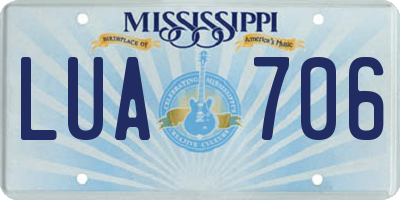 MS license plate LUA706