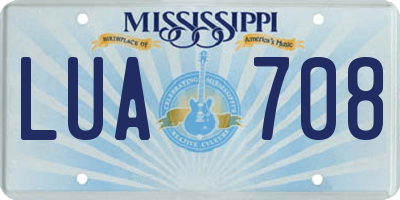 MS license plate LUA708