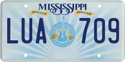 MS license plate LUA709