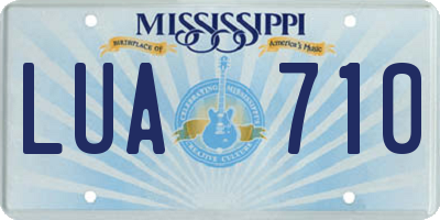 MS license plate LUA710