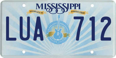 MS license plate LUA712