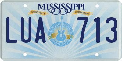 MS license plate LUA713
