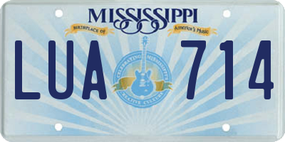 MS license plate LUA714