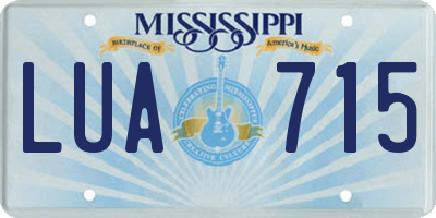 MS license plate LUA715