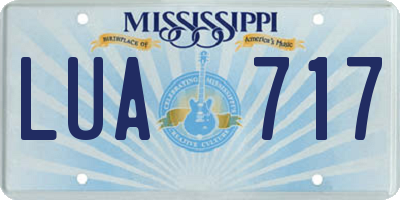 MS license plate LUA717