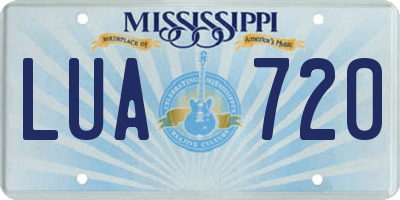 MS license plate LUA720