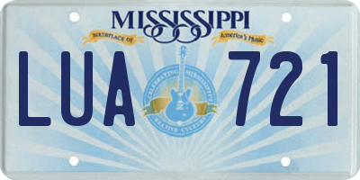 MS license plate LUA721