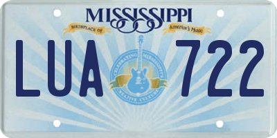 MS license plate LUA722