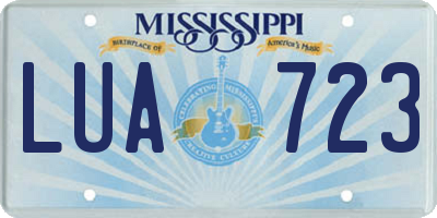 MS license plate LUA723