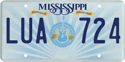 MS license plate LUA724
