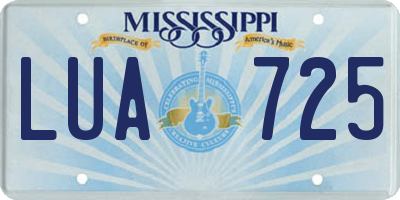 MS license plate LUA725