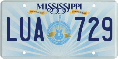 MS license plate LUA729